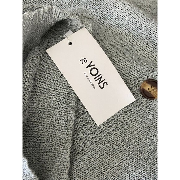 NWT Yoins Womens Green Sleeveless Top Button Accent on Back - Picture 4 of 5